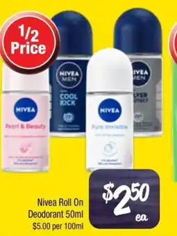 Farmer Jack's Nivea Roll On Deodorant offer