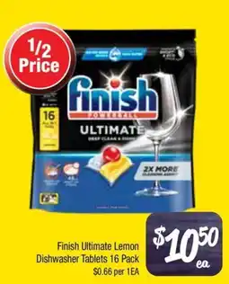 Farmer Jack's Finish Ultimate Lemon Dishwasher Tablets offer