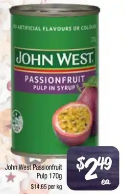 Farmer Jack's John West Passionfruit Pulp offer