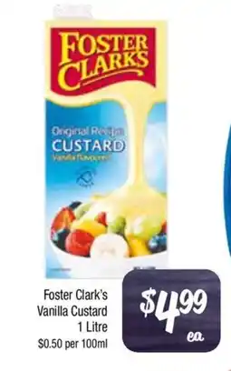 Farmer Jack's Foster clark's vanilla custard offer