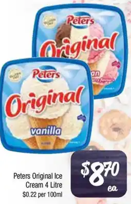 Farmer Jack's Peters Original Ice Cream offer