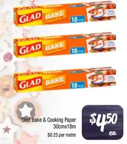 Farmer Jack's Glad bake & cooking paper offer
