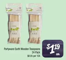 Farmer Jack's Partyware earth wooden teaspoons offer