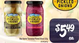 Farmer Jack's Blue banner tasmanian pickled onions offer