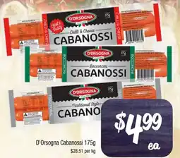 Farmer Jack's D'orsogna cabanossi offer