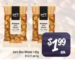 Farmer Jack's Joe's rice wheels offer