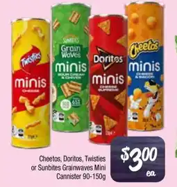 Farmer Jack's Cheetos, doritos, twisties or sunbites grainwaves mini offer