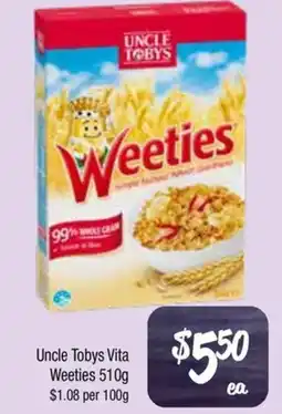 Farmer Jack's Uncle tobys vita weeties offer