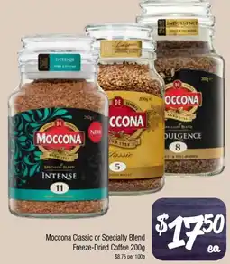 Farmer Jack's Moccona classic or specialty blend freeze-dried coffee offer