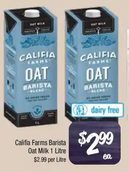 Farmer Jack's Califia Farms Barista Oat Milk offer