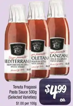 Farmer Jack's Tenuta fragassi pasta sauce offer