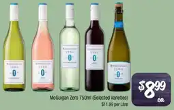 Farmer Jack's McGuigan Zero offer