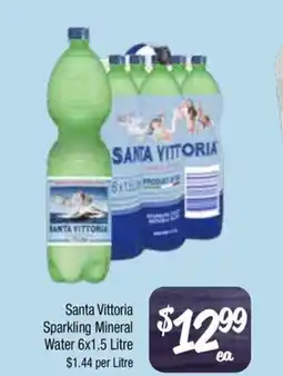 Farmer Jack's Santa vittoria sparkling mineral water offer