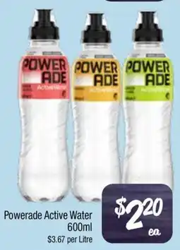Farmer Jack's Powerade Active Water offer