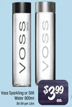 Farmer Jack's Voss Sparkling or Still Water offer