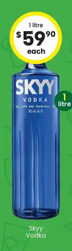 The Bottle O Skyy Vodka offer