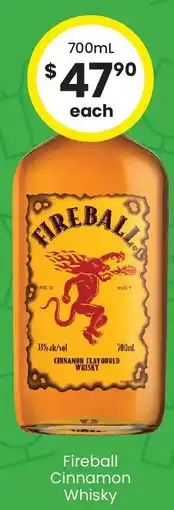 The Bottle O Fireball Cinnamon Whisky offer