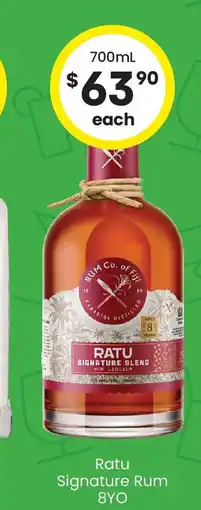 The Bottle O Ratu signature rum 8yo offer