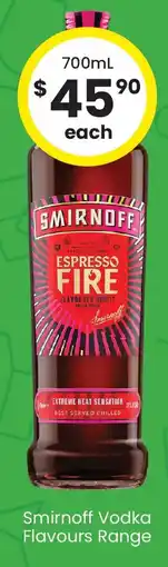 The Bottle O Smirnoff vodka flavours range offer