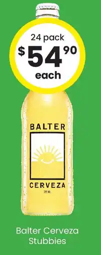 The Bottle O Balter cerveza stubbies offer