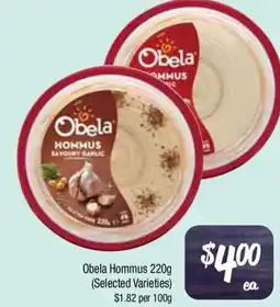Farmer Jack's Obela hommus offer