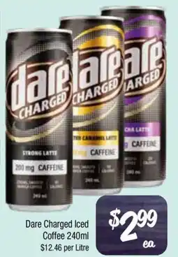 Farmer Jack's Dare Charged Iced Coffee offer