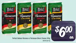Farmer Jack's Perfect italiano romano or parmesan block cheese offer