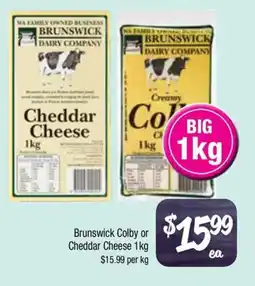 Farmer Jack's Brunswick colby or cheddar cheese offer