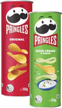 Coles Pringles Potato Crisps-134g offer