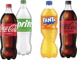 Coles Coca-Cola, Fanta or Sprite Soft Drink 1.25 Litre offer