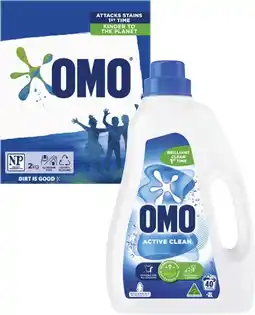 Coles Omo Laundry Liquid 2 Litre or Powder 2kg offer