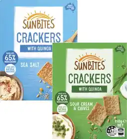 Coles Sunbites Snack Crackers-110g offer