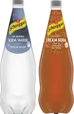 Coles Schweppes Mixers or Soft Drink 1.1 Litre offer
