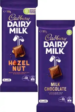 Coles Cadbury Dairy Milk Block Chocolate-190g offer