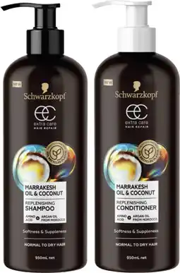 Coles Schwarzkopf Extra Care Shampoo or Conditioner 950mL offer