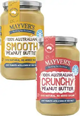 Coles Mayver's 100% Australian Peanut Butter-375g offer
