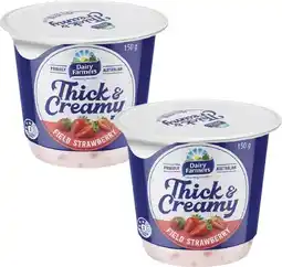 Coles Dairy Farmers Thick & Creamy Yoghurt-150g offer