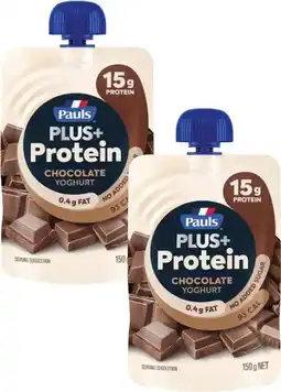 Coles Pauls Plus+ Protein Yoghurt Pouch offer