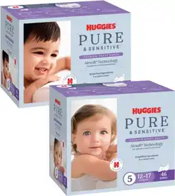 Coles Huggies Pure & Sensitive Nappy Pants-54 Pack offer
