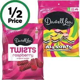 Woolworths Darrell Lea Liquorice Twists, Batch 37 or All Sorts 200-280g offer