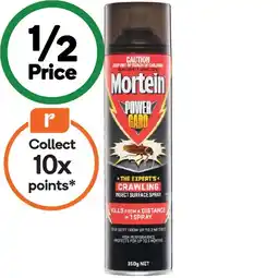 Woolworths Mortein Powergard Crawling Insect Killer Spray 350g or Mortein Powergard Cockroach Baits Pk 12 offer