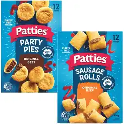 Woolworths Patties Party Pies or Sausage Rolls 450-560g Pk 12 offer