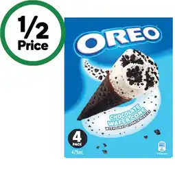 Woolworths Oreo Cones, Sandwiches or KitKat Sticks 360-475ml Pk 4 – Excludes Oreo Cookie Top Cones 400ml Pk 4 offer