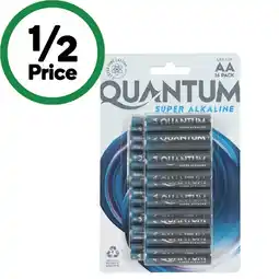 Woolworths Quantum Alkaline Batteries AA or AAA Pk 16 offer