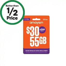 Woolworths amaysim $30 Starter Pack offer