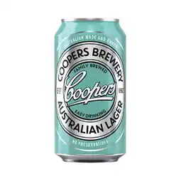 Woolworths Coopers  Australian Lager  Cans offer