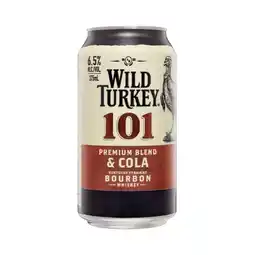 Woolworths Wild Turkey 101 6.5% & Cola Cans offer