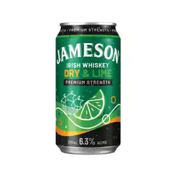Woolworths Jameson  Smooth Dry & Lime 6.3%  Cans offer