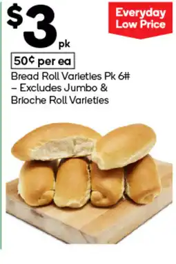 Woolworths Bread roll varieties pk offer