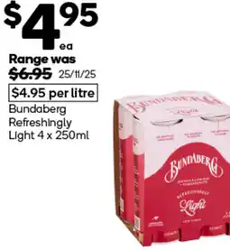 Woolworths Bundaberg refreshingly light offer